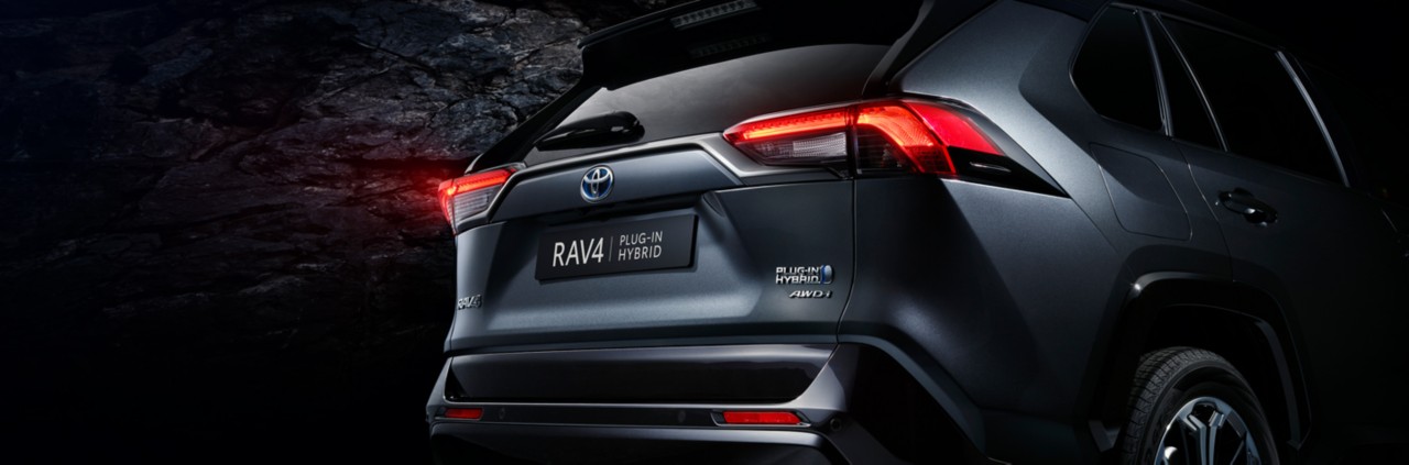 Rearview of a RAV4 Plug-in Hybrid