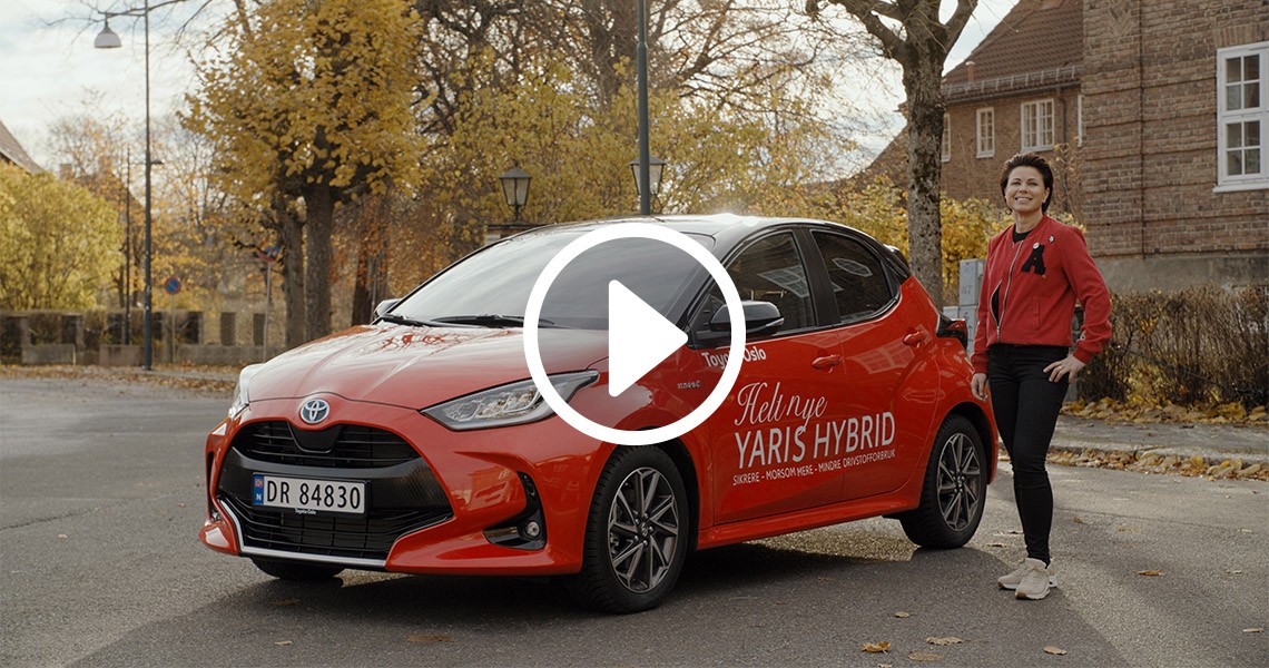 HVOR STOR DEL AV TIDEN KJØRER NYE YARIS HYBRID ELEKTRISK?